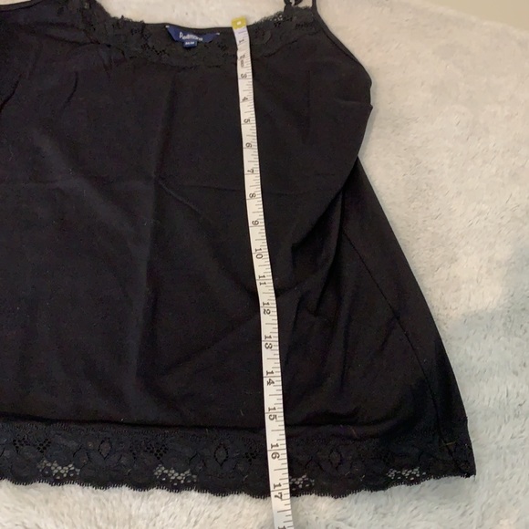 Black Camisole Tank Top with Lace Trim Size Medium - Picture 6 of 7